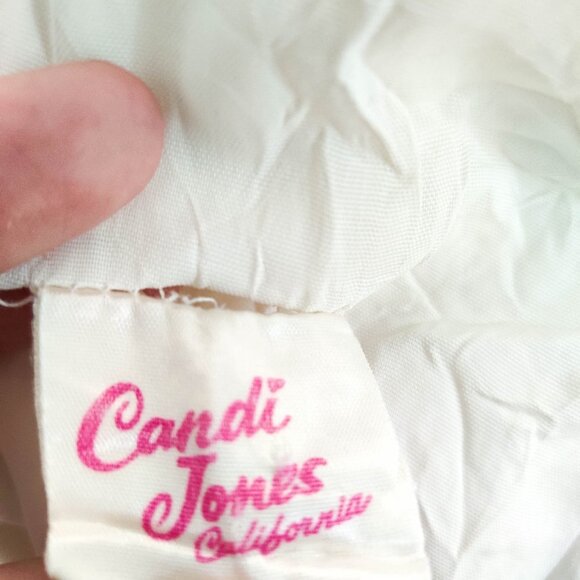 Candi Jones White Lace Shoulder Tie Peplum Midi Sundress XS - Picture 9 of 9